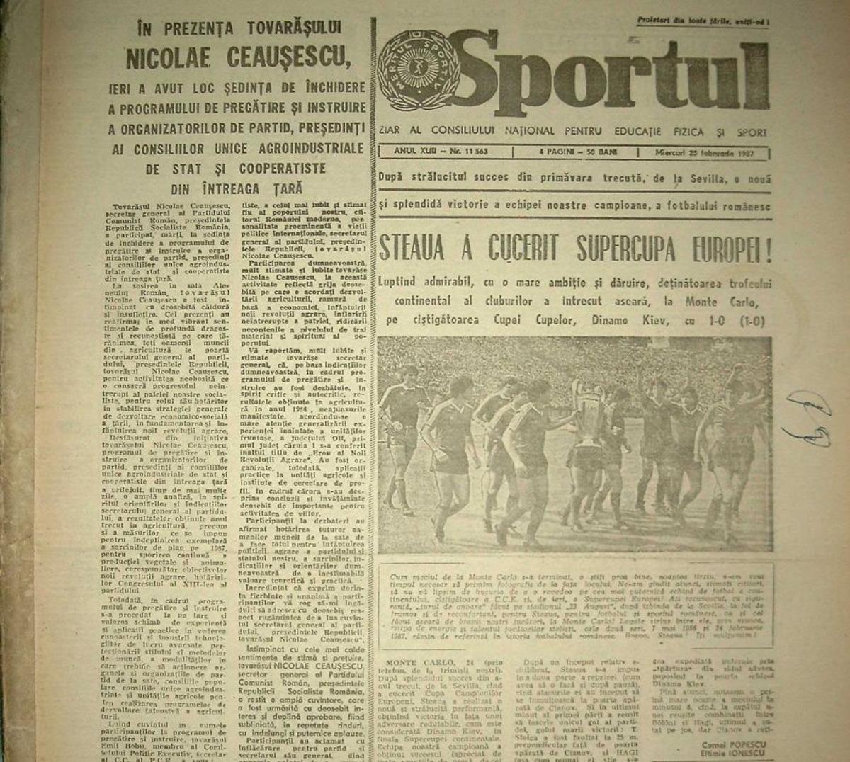 FCSB se laudă pe Facebook cu Supercupa Europei cucerită de Steaua în urmă cu 34 de ani: „O dată istorică pentru fotbalul românesc”