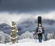 VIDEO+FOTO Imagini spectaculoase din dronă! Creasta Masivului Oslea a fost cucerită de cei mai buni schiori și snowboarderi