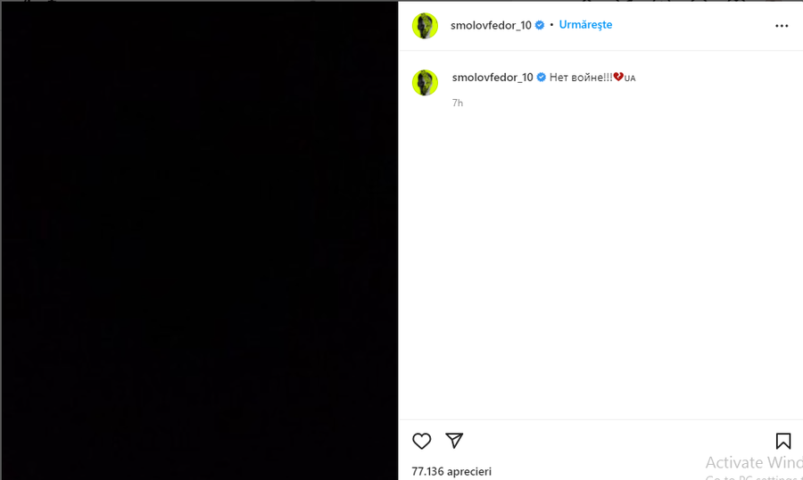 Unul dintre cei mai valoroși fotbaliști ruși, mesaj pro-Ucraina