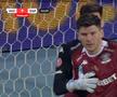 Cristian Săpunaru (39 de ani) a greșit flagrant în minutul 54 al meciului Poli Iași - Rapid, când giuleștenii erau în avantaj, scor 1-0 / FOTO: Captură TV @Orange Sport 1