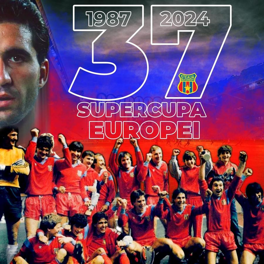 Imaginea asociată postării de CSA Steaua FCSB, la 37 de ani de când Steaua a câștigat Supercupa Europei: „Uriașii fotbaliști care au îmbrăcat tricoul Stelei”