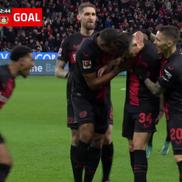 Bucuria lui Granit Xhaka după golul înscris în partida Leverkusen - Mainz, foto: captură de ecran YouTube Bundesliga