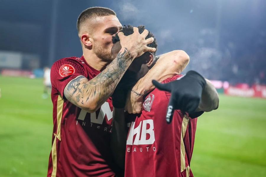Philip Otele și Daniel Bârligea. Foto: Instagram Cifrele țin cu Adrian Mutu! Cum a reușit „Briliantul” să revitalizeze jocul lui CFR Cluj
