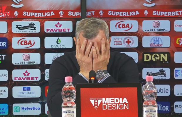Rednic a ajuns la capătul puterilor! A dat cu pumnul în masă la conferință și și-a anunțat plecarea de la UTA: „M-am săturat”