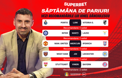 Supersăptămâna de pariuri începe! Vezi recomandările lui Ionel Dănciulescu în SuperSocial