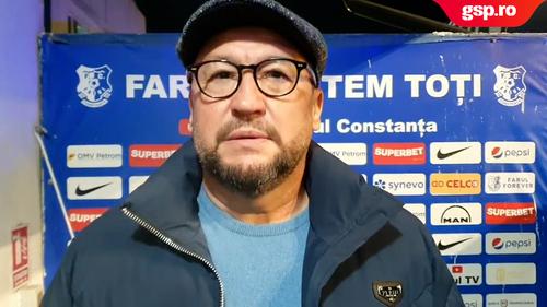 Viorel Moldovan la finalul meciului Farul - Rapid