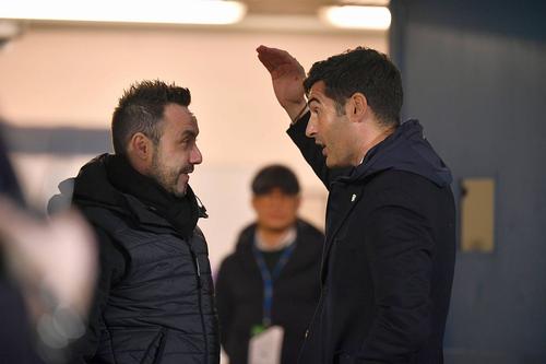 Roberto De Zerbi și Paulo Fonseca. Foto: Imago