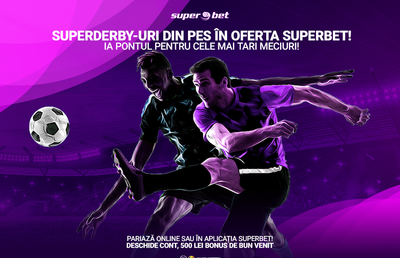 Superbet îți oferă cele mai bune pariuri pentru supermeciurile din PES!