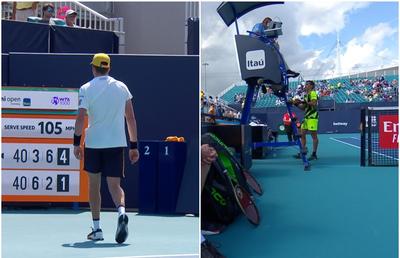 Scene reprobabile la Miami: a lovit un copil de mingi, dar nu a fost descalificat! Adversarul a răbufnit în fața arbitrului