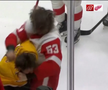 Filip Forsberg (Nashville Predators) și Moritz Seider (Detroit Red Wings) FOTO: captură video