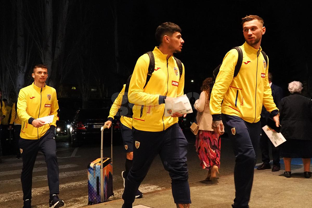Sosire echipa naţională la hotelul din Madrid