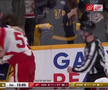 Filip Forsberg (Nashville Predators) și Moritz Seider (Detroit Red Wings) FOTO: captură video