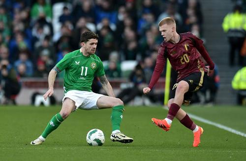 Arthur Vermeeren (dreapta) are doar 83 de minute în ultimele 9 etape la Atletico. Și el a jucat foarte puțin la echipa de club Foto: Guliver/GettyImages