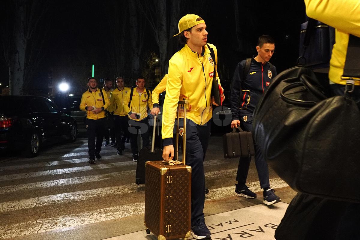 Sosire echipa naţională la hotelul din Madrid