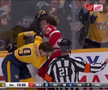 Filip Forsberg (Nashville Predators) și Moritz Seider (Detroit Red Wings) FOTO: captură video