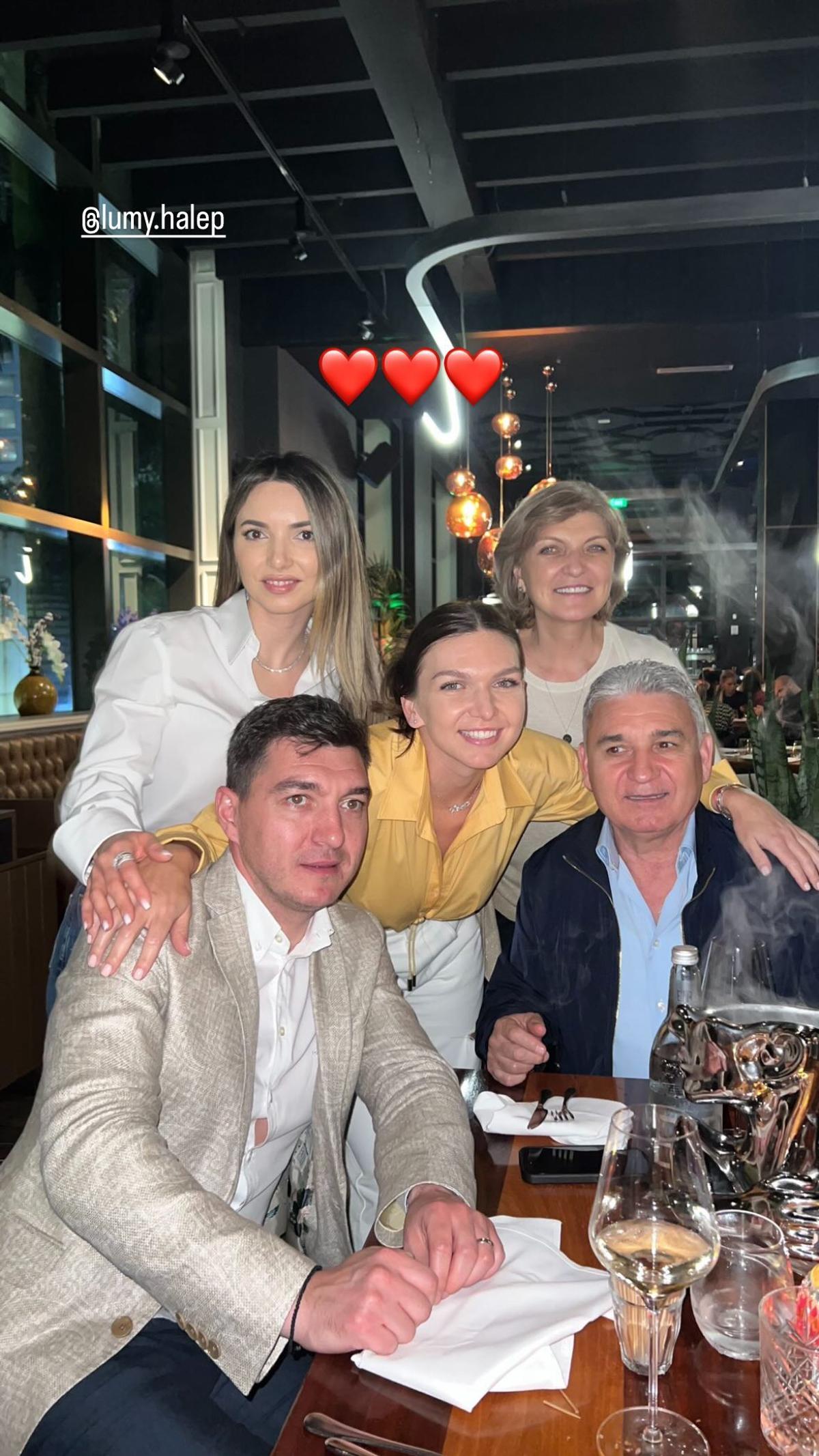 Simona Halep și-a sărbătorit tatăl și fratele
