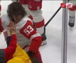 Filip Forsberg (Nashville Predators) și Moritz Seider (Detroit Red Wings) FOTO: captură video