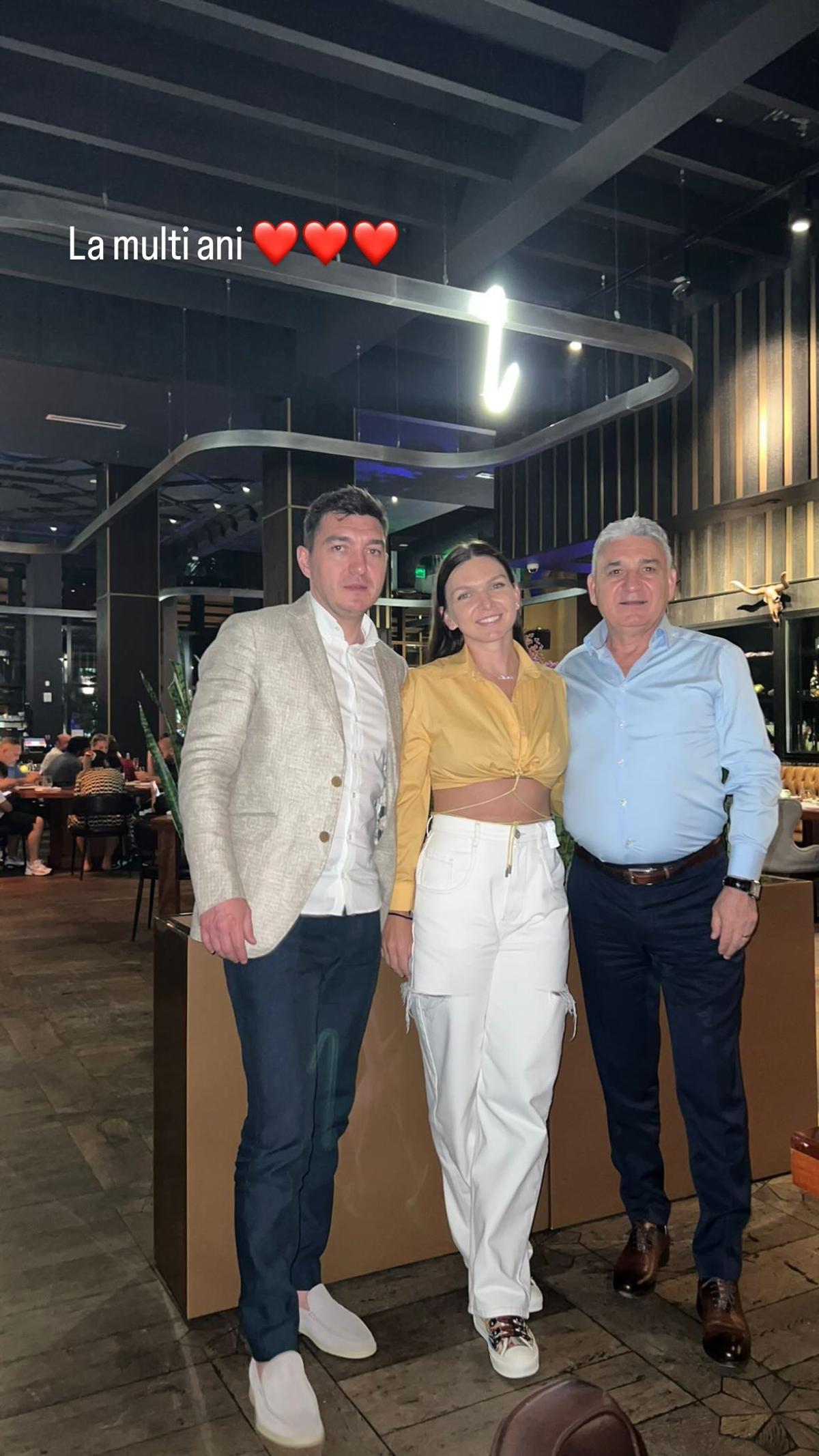 Simona Halep și-a sărbătorit tatăl și fratele