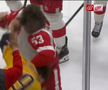 Filip Forsberg (Nashville Predators) și Moritz Seider (Detroit Red Wings) FOTO: captură video