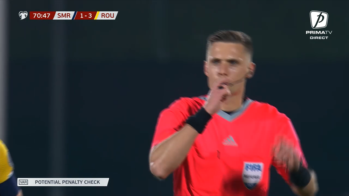 Decizie controversată în San Marino - România » La fel ca în meciul cu Bosnia: de ce nu s-a acordat penalty la un henț clar