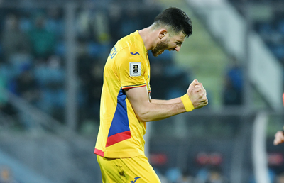 Criticat de Mircea Lucescu, Mihai Popescu a marcat primul gol din carieră pentru naționala României