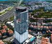 Vedere panoramică a hotelului în care naționala e cazată la Istanbul