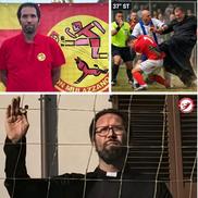 Antrenorul Matteo Ciceri s-a deghizat în preot pentru a fenta suspendarea și a-și conduce echipa pe teren / Foto: X