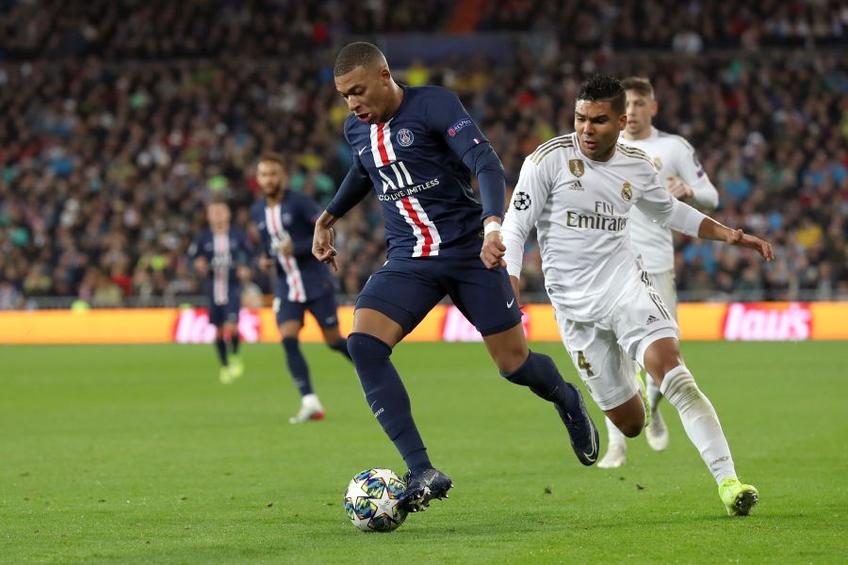 Kylian Mbappe evoluând pentru PSG împotriva lui Real Madrid în acest sezon de Liga Campionilor // sursă foto: Guliver/gettyimages