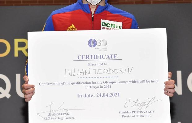 Sabrerul Iulian Teodosiu s-a calificat la Jocurile Olimpice de la Tokyo