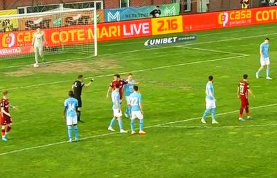 Șir de faze controversate în Voluntari - CFR Cluj: penalty repetat și ratat!
