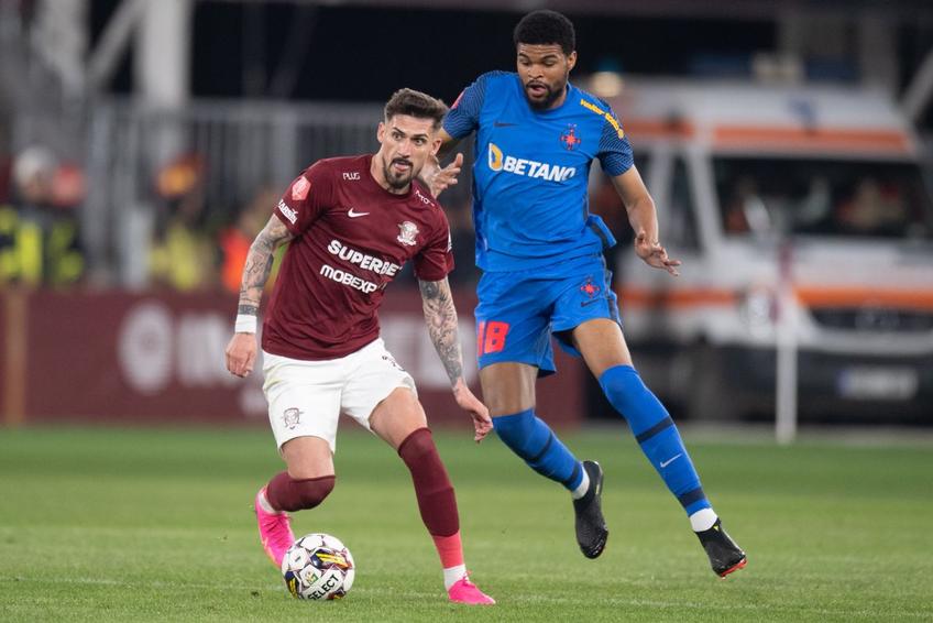 Alex Albu a marcat singurul gol al derby-ului Rapid - FCSB 1-0 și pentru că Malcom Edjouma, omologul lui de la roș-albaștri, a tratat extrem de superficial faza din minutul 21