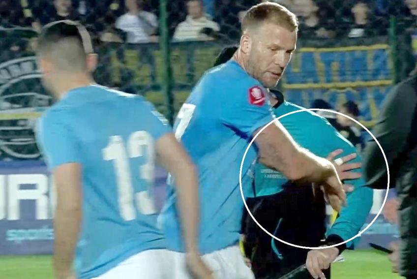Adam Nemec l-a împins pe Iulian Călin // foto: captură Orange Sport