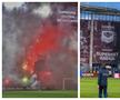Atât galeria Rapidului, cât și cea a celor de la FCSB, a afișat bannere pe stadionul Giulești duminică seară, la meciul câștigat de trupa pregătită de Adrian Mutu (44 de ani), scor 1-0, în runda cu numărul 5 din play-off-ul Superligii.