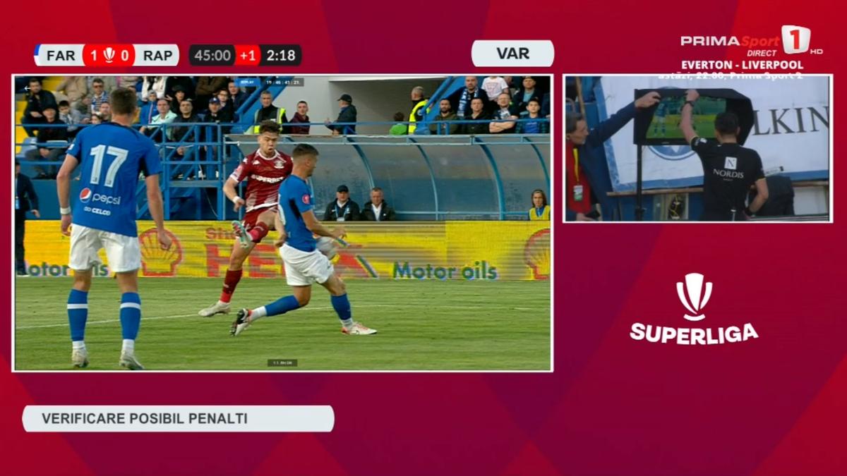 Penalty discutabil în Farul - Rapid