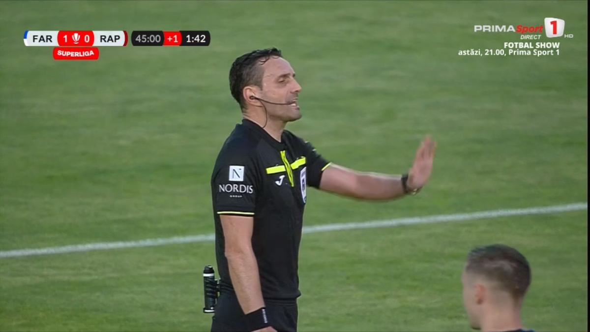 Fază discutabilă de arbitraj în Farul - Rapid » Giuleștenii au egalat după un penalty contestat de constănțeni