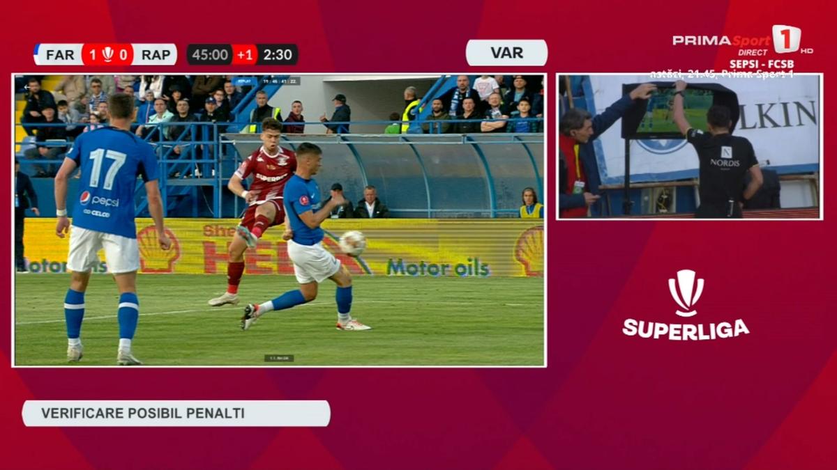 Penalty discutabil în Farul - Rapid
