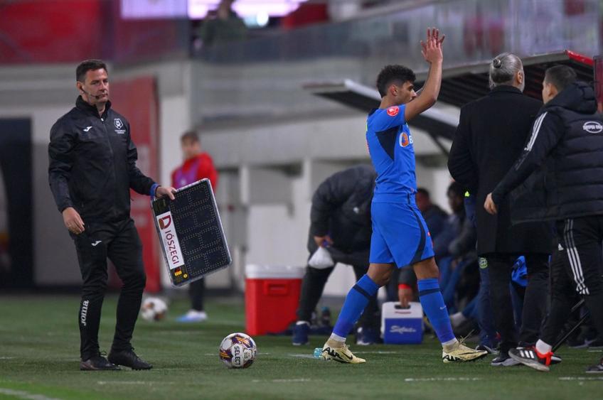 Sepsi - FCSB. Florinel Coman, extrema roș-albaștrilor, a suferit o accidentare în prima repriză a meciul de la Sf. Gheorghe/ foto: Raed Krishan (GSP)
