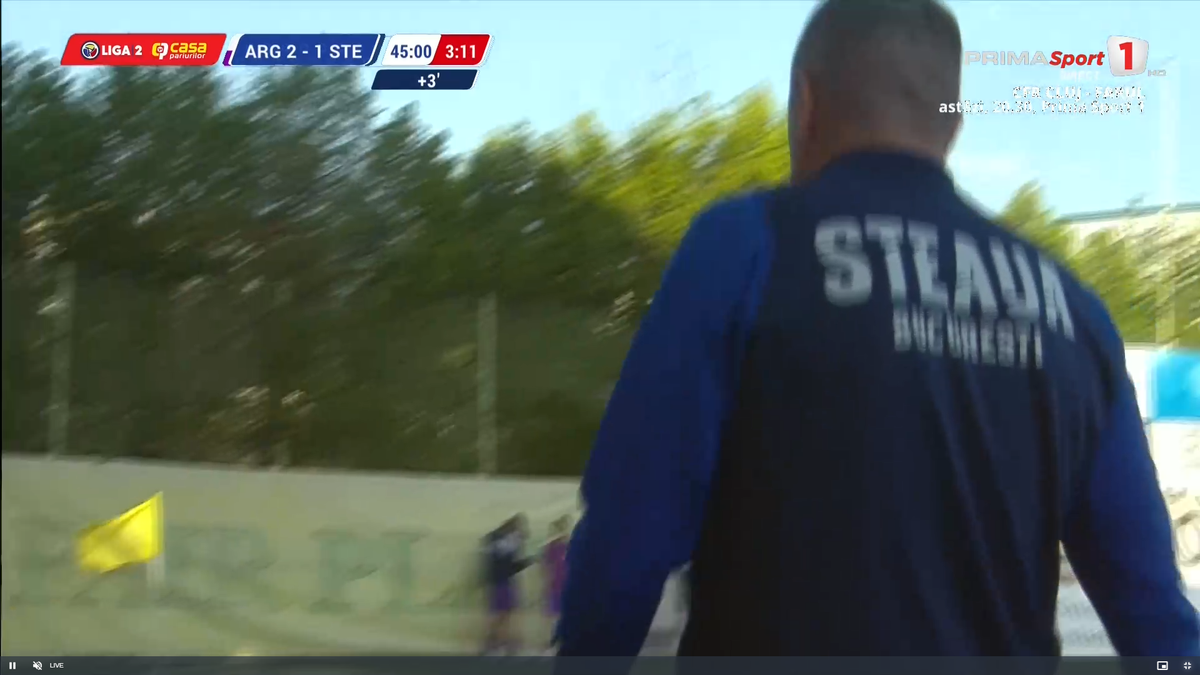 Daniel Oprița a plecat la vestiare în Argeș - Steaua