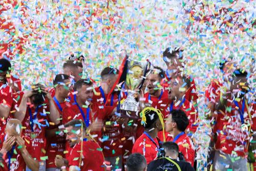FCSB a câștigat Supercupa României anul trecut, după 3-0 cu Corvinul. Foto: Imago Images