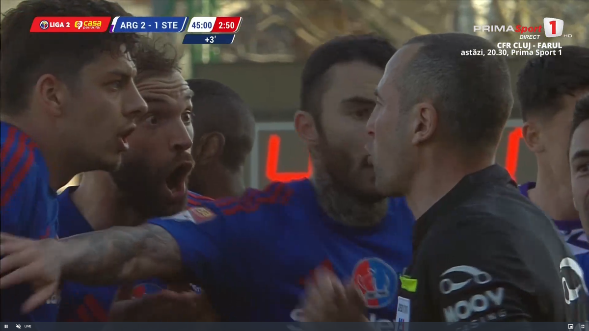 Daniel Oprița a plecat la vestiare în Argeș - Steaua