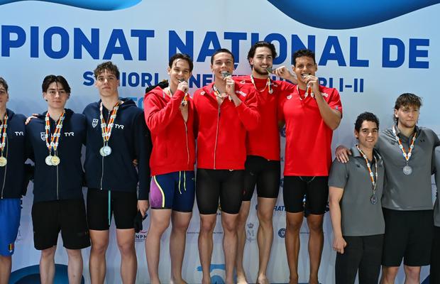 David Popovici, al treilea titlu național la Otopeni » S-a impus în proba de ștafetă 4x100 m liber alături de colegii de la Dinamo