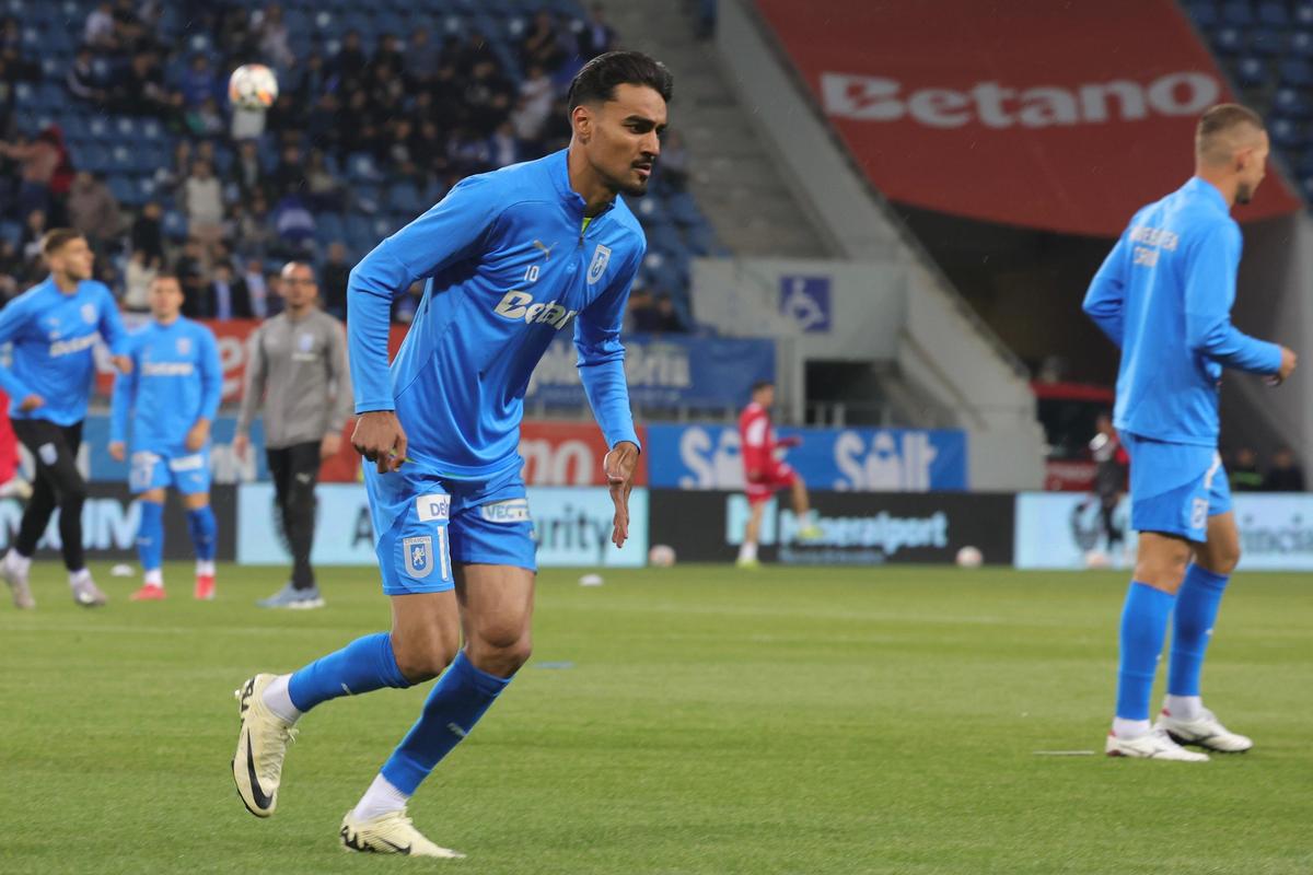 Universitatea Craiova - Dinamo, imagini de la încălzire