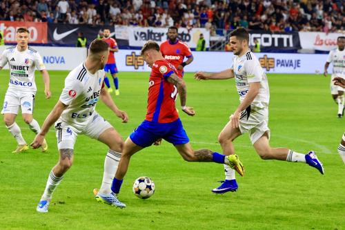 Popescu a luat o fază pe cont propriu în minutul 107 și a calificat-o pe FCSB în finala barajului/ foto Ionuț Iordache (GSP)