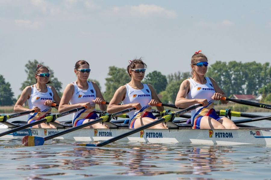 Barca feminină de 4 vâsle a României la CE Juniori 2026 Foto: FR Canotaj/Balint Czucz Șase medalii, dintre care două de aur, pentru canotorii români la Campionatele Europene de juniori