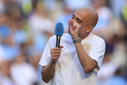 Pep Guardiola, în lacrimi la despărțirea de Manchester City / Foto: Imago Images