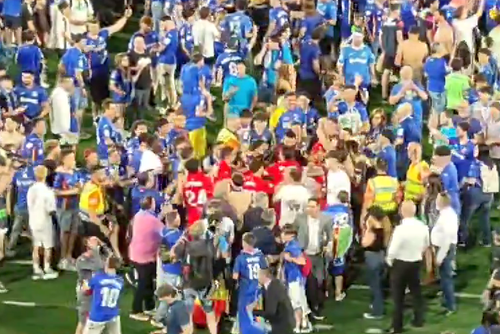 Fotbaliștii Osasunei au sărbătorit pe gazon cu fanii lui Getafe