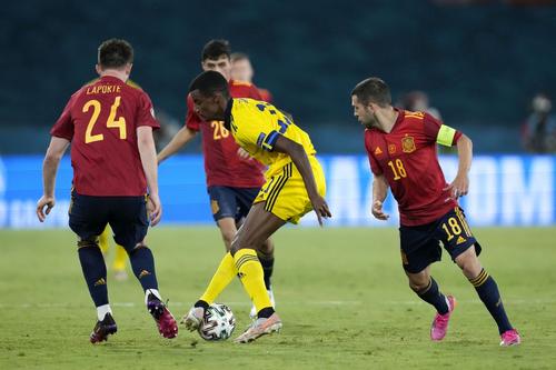 Alexander Isak, în acțiune contra Spaniei // foto: Guliver/gettyimages