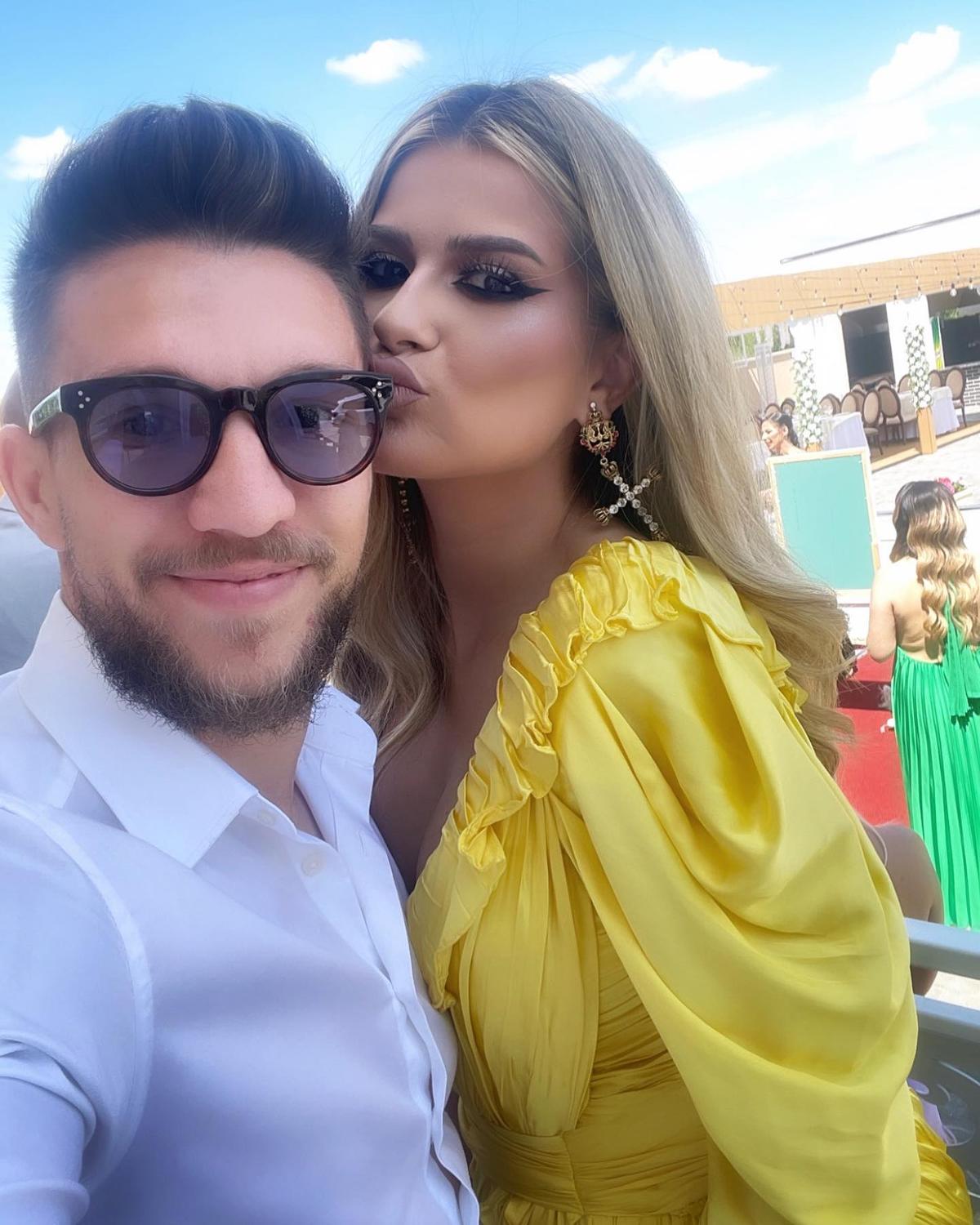Alex Băluță și soția sa, Diana