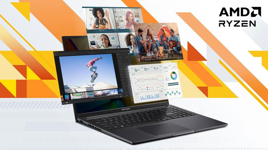 Descoperă laptopul Vivobook 16 OLED (M1605) propulsat de AMD, cu un ecran de top