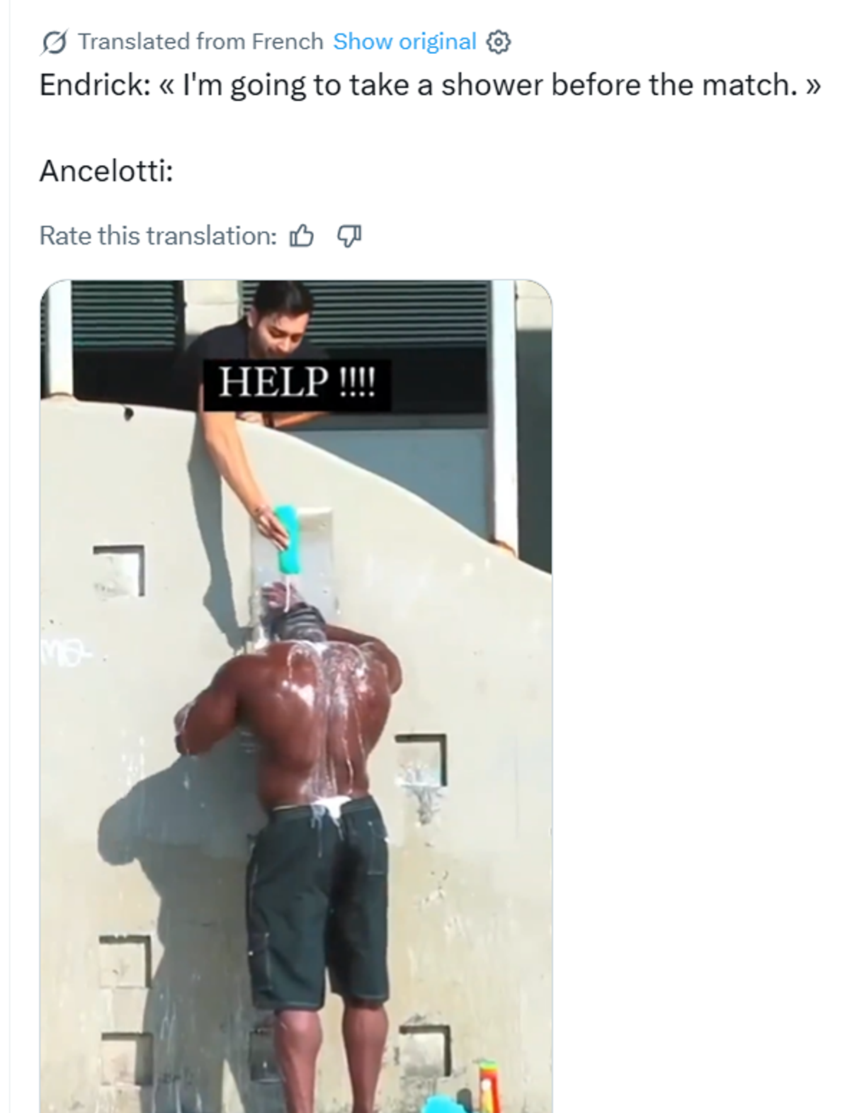 Meme-urile cu Endrick și Carlo Ancelotti // foto: capturi X